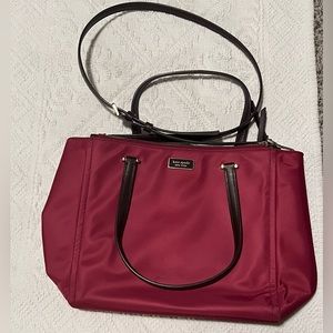 Kate Spade Nylon Medium Tote/Crossbody - Raspberry color